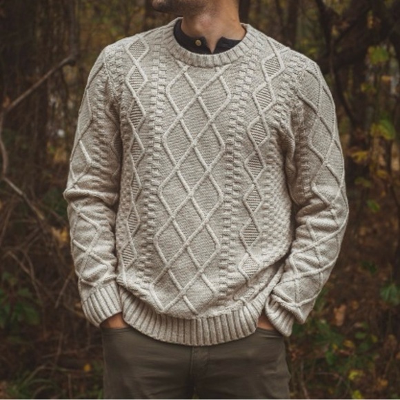 Goodfellow & Co Men's Off White Cable Knit Sweater Size XL - Picture 1 of 6